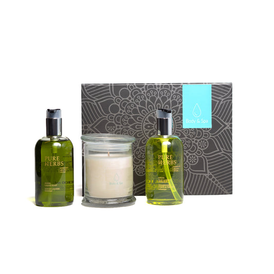 Pure Herbs gift set met geurkaars